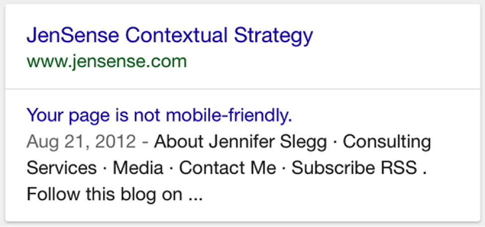 Google Warning Your Website is not mobile friendly