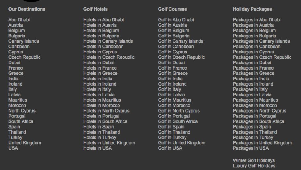 Unnatural Internal Link Structures